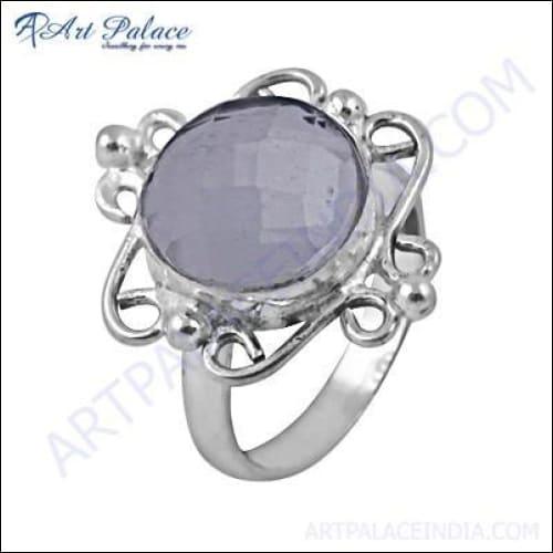 Truly Designer Crystal Gemstone German Silver Ring