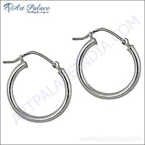 925 Silver Earring  Hoop Earring Plain Earring Fancy Silver Earring Simple Silver Earrings Art Palace