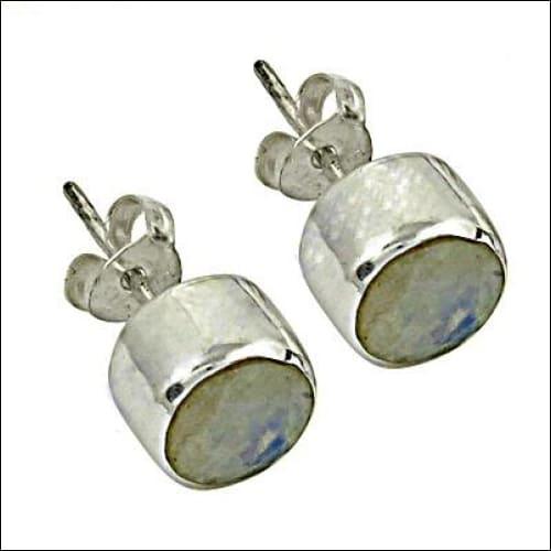 Handcrafted Jewellery Online 925 Silver Earrings with Labradorite Earrings Labradorite Stud Earrings Cutstone Silver Earrings