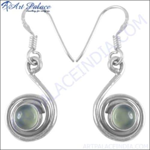 925 Silver Gemstone Earring Hook Earring Earring With Gemstone Latest Gemstone Earring Trends