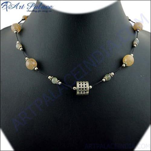 925 Silver Necklace Coolest Necklace Beaded Necklace Attract Love with Gemstone Beaded Necklaces