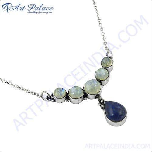 925 Silver Necklace Synergy Gemstone Necklace High Quality Gemstone Necklace