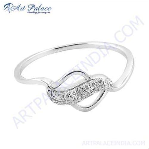 925 Silver Ring With Gemstone Cubic Zirconia Ring Stylish Rings