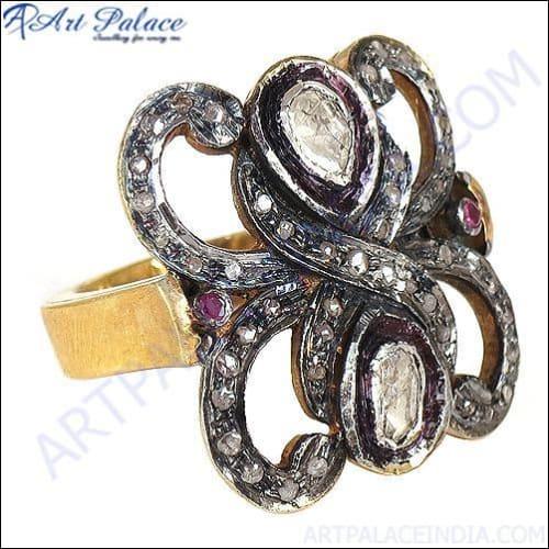 925 Sterling Diamond Ring Victorian Jewellery Victorian Rings Fancy Rings