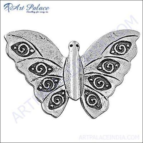 925 Sterling Plain Silver Butterfly Pendant