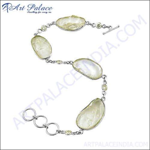 925 Sterling Silver Bracelets For Women's, Loose Gemstone Jewelry Beautiful Gemstone Bracelet Energy Gemstone Bracelet