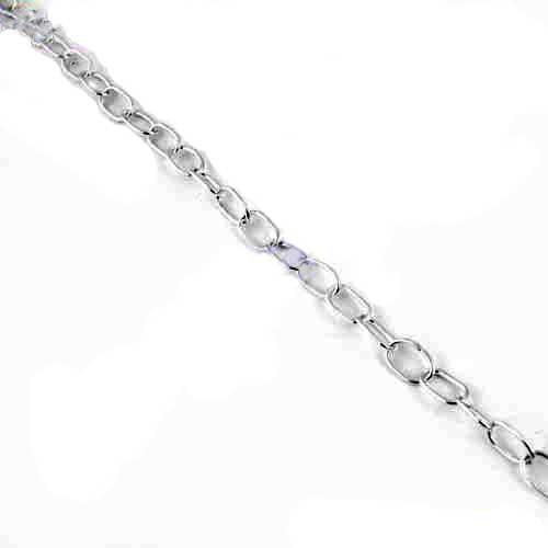 925 Sterling Silver Chain 7.5 mm Cable Chain 7.5X8mm/ 16 Inches.