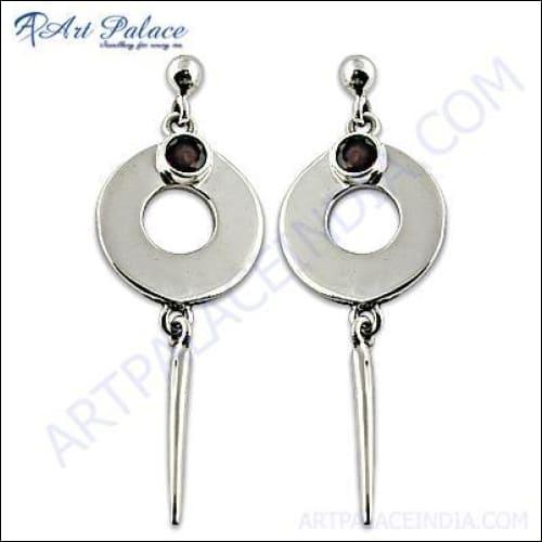 925 Sterling Silver Earring With Garnet,Gemstone Silver Jewelry Superb Garnet Earrings Stunning Gemstone Earring