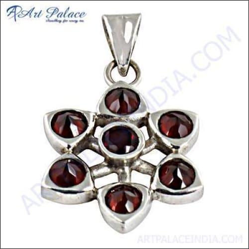 925 Sterling Silver Pendant Garnet Pendant Gemstone Pendants Natural Gemstone Pendants