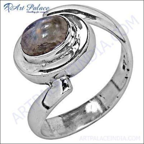 925 Sterling Silver Ring,Rainbow Moonstone Ring Comfortable Rings Awesome Gemstone Rings
