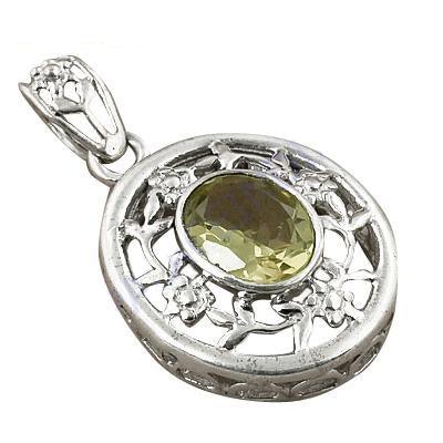 925 Sterling Silver Lemon Quartz Gemstone Pendant Jewelry Lemon Quartz Gemstone Pendant Designer Pendants