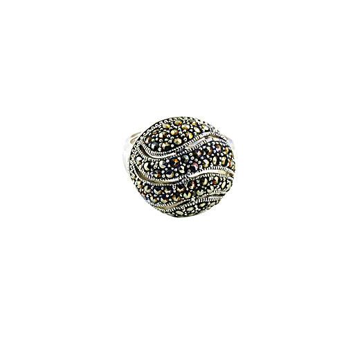 925 Sterling Silver Marcasite Gemstone Ring Solid Marcasite Ring Coolest Ring