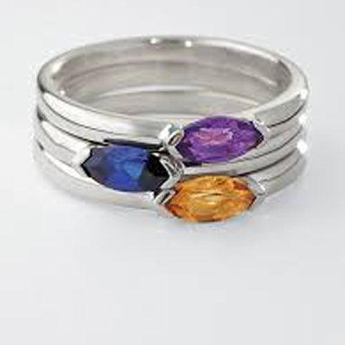 925 Sterling Silver Multi Gemstone Finger Ring Cutstone Rings Latest Gemstone Rings