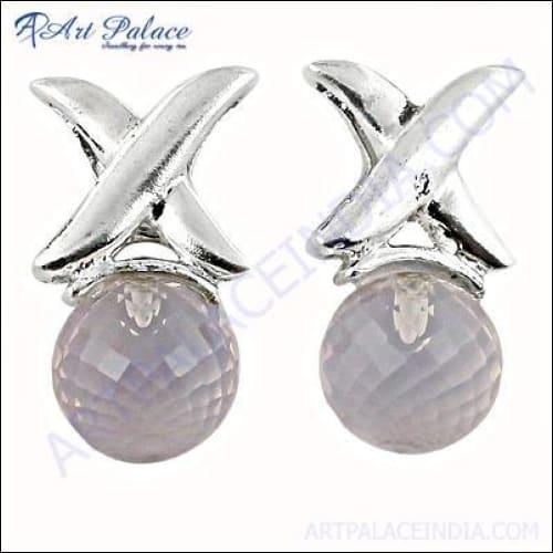 925 Sterling Silver Earring Natural Gemstone Earring Energy Gemstone Earrings