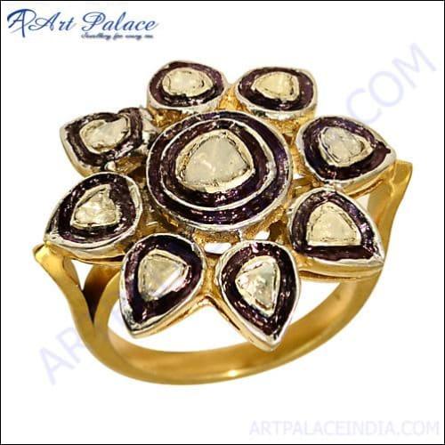 925 Silver Victorian Jewelry Flower Design Victorian Rings Adjustable Rings Diamond Victorian Rings