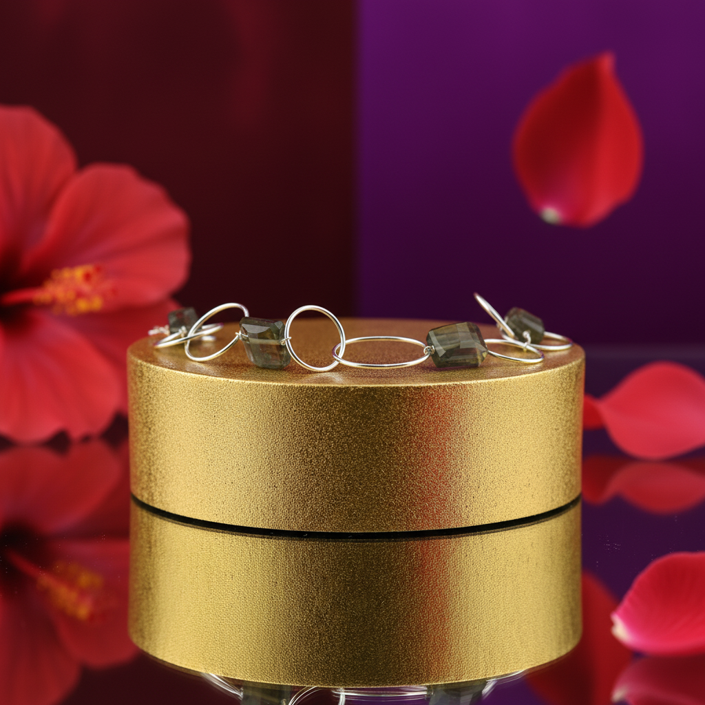 Silver Stone Chain Bracelet | Fashion Jewelry for Women