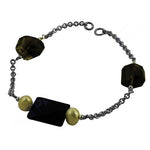 Load image into Gallery viewer, Smoky Quartz &amp; Silver Chain Bracelet for Women | Daily Wear
