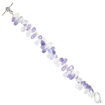 Amethyst & Crystal Bead Bracelet | Sterling Silver | Women's Jewelry