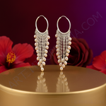 Load image into Gallery viewer, Silver Pearl Tassel Earrings for Women | Dangle Earrings
