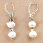 Load image into Gallery viewer, Silver Pearl &amp; Gemstone Drop Earrings for Women | Dangle Jewelry
