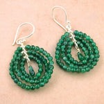Load image into Gallery viewer, Emerald Bead Earrings for Women | Dangle Drop Jewelry
