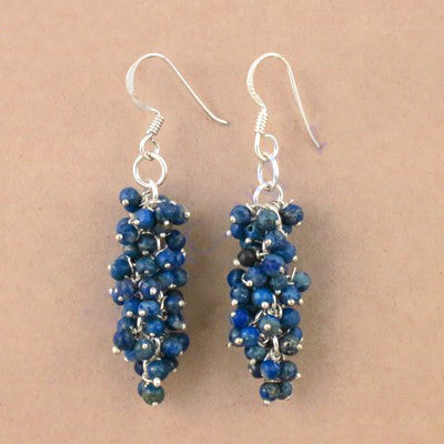 925 Silver Lapis Lazuli Drop Earrings for Women | Gemstone Jewelry