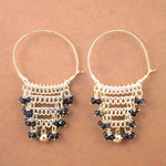 Load image into Gallery viewer, 925 Silver Blue Gemstone Hoop Earrings for Women | Dangle
