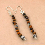 Load image into Gallery viewer, 925 Silver Tiger Eye Bead Earrings for Women | Gemstone Jewelry
