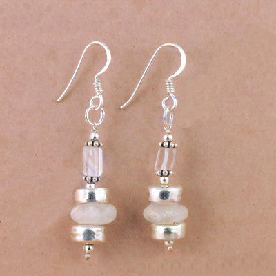 925 Silver Moonstone Dangle Earrings for Women | Gift Jewelry