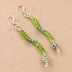 Load image into Gallery viewer, 925 Silver Peridot Drop Earrings for Women | Green Gemstone Jewelry
