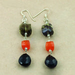 Load image into Gallery viewer, Silver Gemstone Drop Earrings for Women | Statement Jewelry
