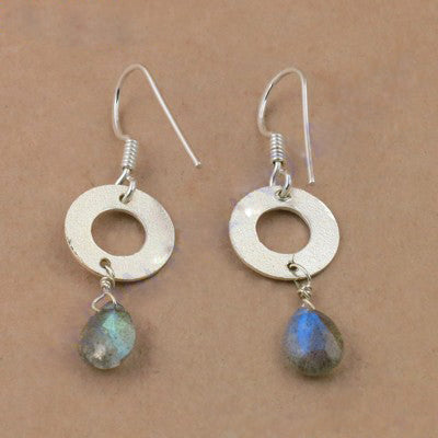 925 Silver Labradorite Drop Earrings for Women | Gift Jewelry