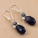 Load image into Gallery viewer, 925 Silver Amethyst Drop Earrings for Women | Gemstone Jewelry
