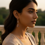 Load image into Gallery viewer, 925 Silver Rose Quartz Drop Earrings for Women | Gemstone Jewelry
