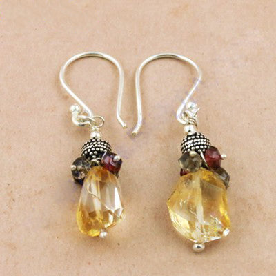 925 Silver Citrine Gemstone Earrings for Women | Gift Jewelry