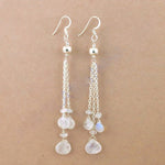 Load image into Gallery viewer, 925 Silver Moonstone Dangle Earrings for Women | Gift Jewelry
