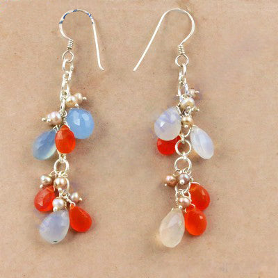 925 Silver Gemstone Drop Earrings for Women | Dangle Earrings