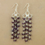 Load image into Gallery viewer, 925 Silver Garnet Drop Earrings for Women | Dangle Jewelry
