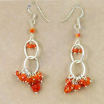Load image into Gallery viewer, 925 Sterling Silver Carnelian Stone Earrings for Women
