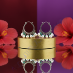 Load image into Gallery viewer, 925 Silver Pearl &amp; Turquoise Dangle Earrings | Women's Jewelry
