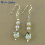 Load image into Gallery viewer, 925 Silver Pearl Drop Earrings for Women | Dangle Earrings
