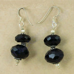Load image into Gallery viewer, Black Onyx Bead Drop Earrings for Women | Statement Jewelry
