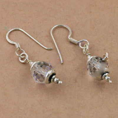 925 Silver Crystal Bead Earrings for Women | Dangle Jewelry
