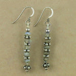 Load image into Gallery viewer, 925 Silver Beaded Drop Earrings for Women | Gemstone Jewelry
