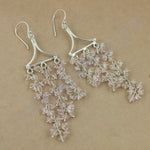 Load image into Gallery viewer, 925 Silver Rose Quartz Dangle Earrings for Women | Gift Jewelry
