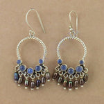 Load image into Gallery viewer, 925 Silver Blue Chalcedony Pearl Drop Earrings for Women
