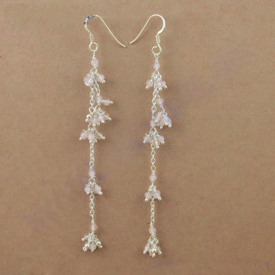 925 Silver Beaded Drop Earrings for Women | Dangle Earrings