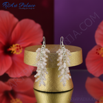 Load image into Gallery viewer, Rose Quartz Drop Earrings in Sterling Silver | For Women
