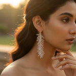 Load image into Gallery viewer, Rose Quartz Drop Earrings in Sterling Silver | For Women
