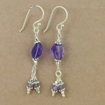 Load image into Gallery viewer, 925 Silver Amethyst Drop Earrings for Women | Gemstone Jewelry
